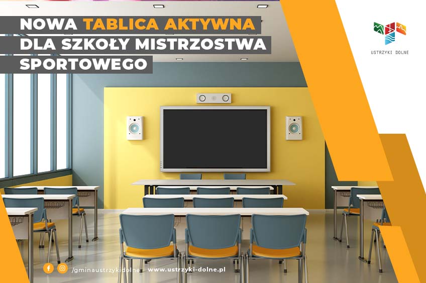 Szkoła Mistrzostwa Sportowego w Ustrzykach Dolnych będzie miała nową tablice aktywną